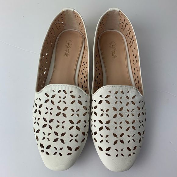 Jaclyn Smith Shoes - SALE | Jaclyn Smith White Alisa Loafer -Sz 8